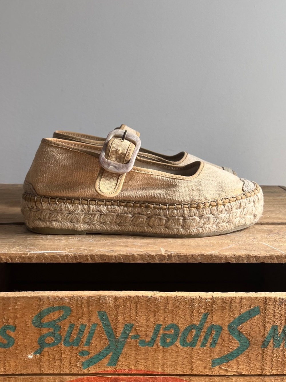 Free People espadrille mary jane flatform - "Surfside" in tan - Size 39